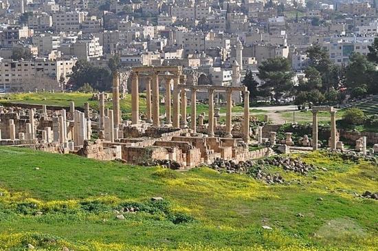 Full Panorama Jerash Acomodação com café da manhã Gérasa Exterior foto